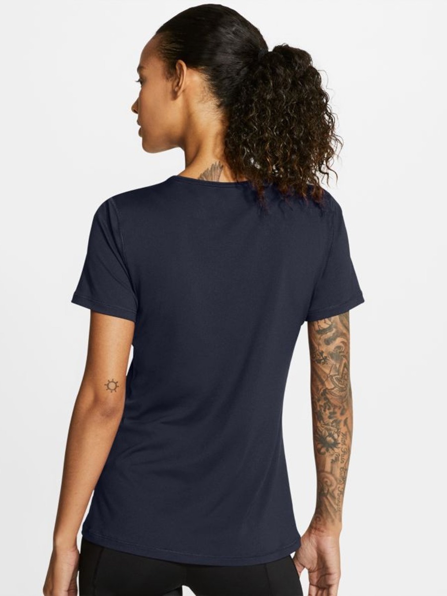 Nike Pro 365 Top Short Sleeve Essential Obsidian/ White