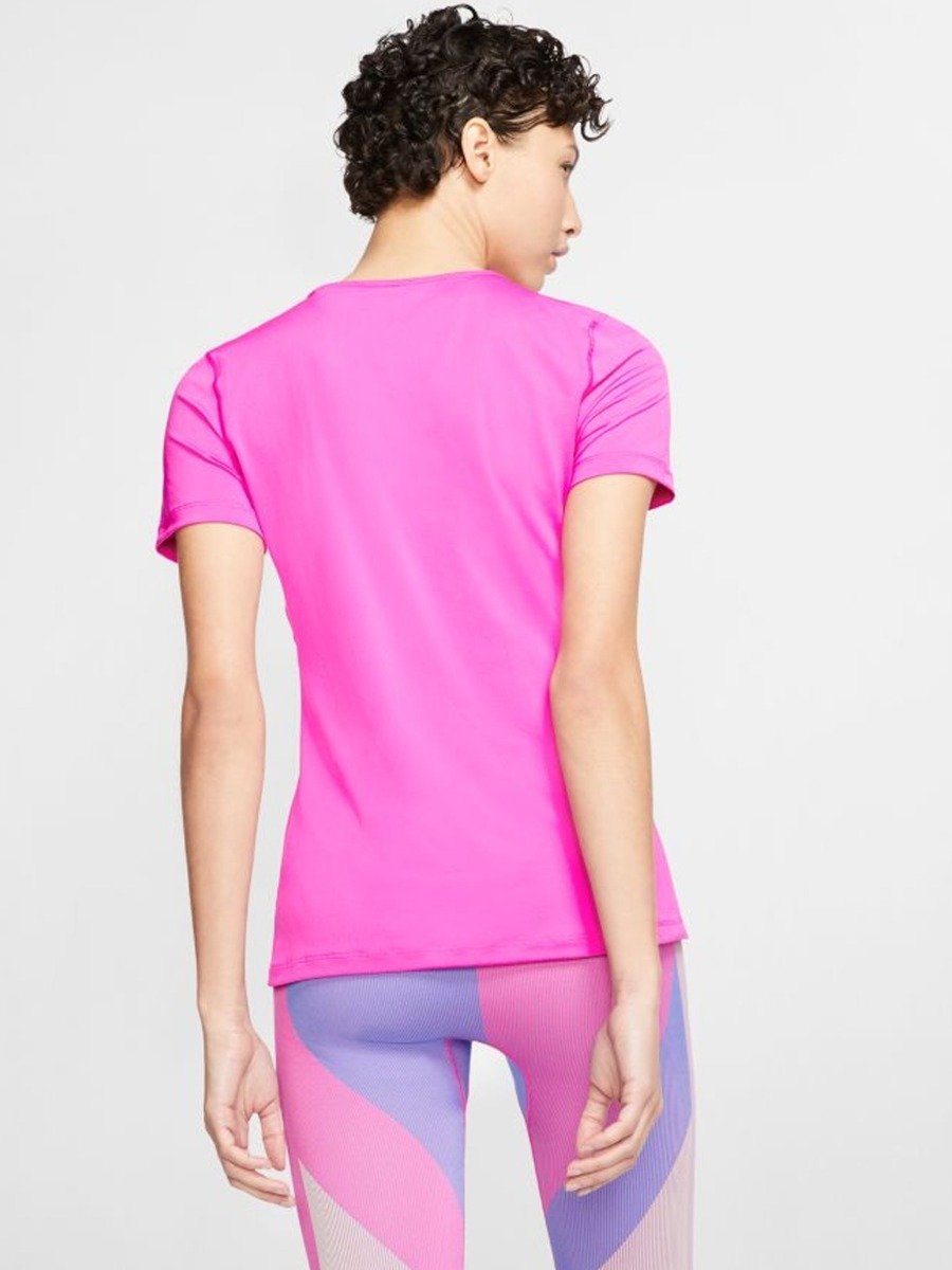 Nike Pro 365 Top Short Sleeve Essential Active Fuchsia/ White