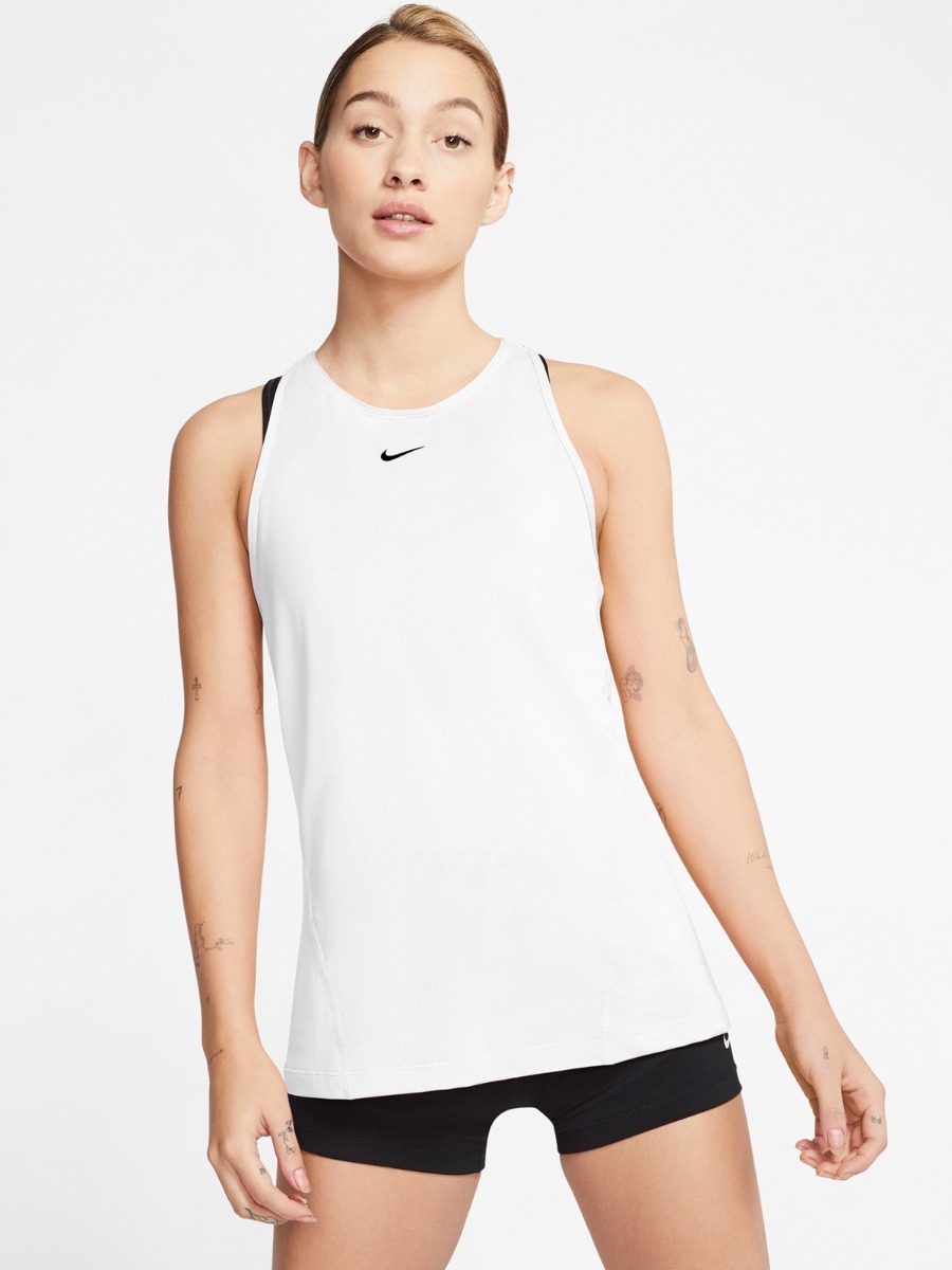 Nike Nike Pro Tank Allover Mesh White/ Black