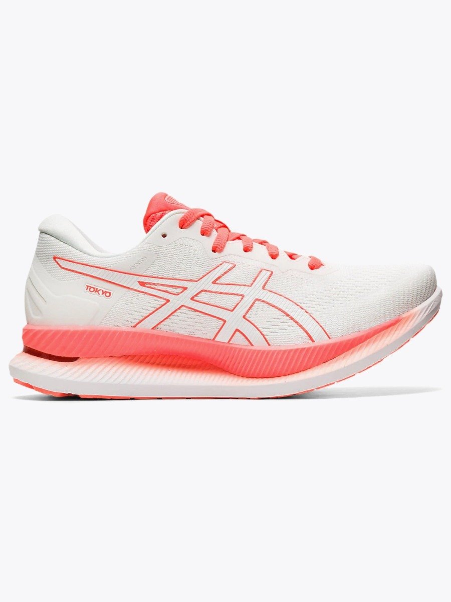 ASICS Glideride White/ Sunrise Red