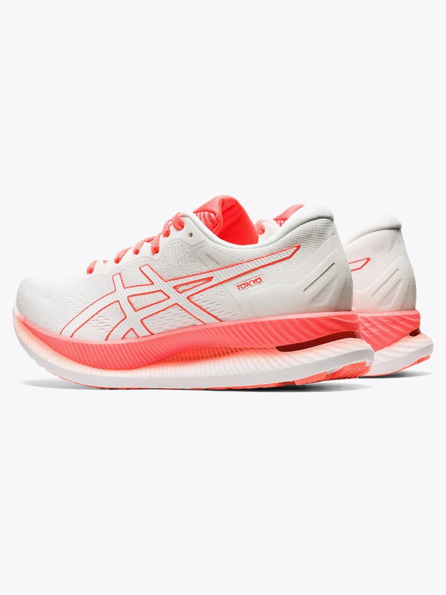 ASICS Glideride White/ Sunrise Red
