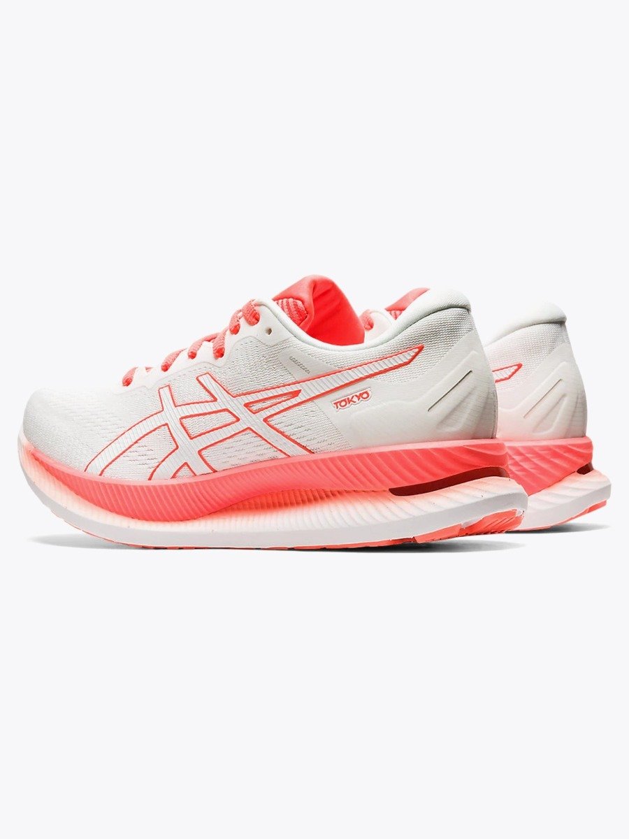ASICS Glideride White/ Sunrise Red