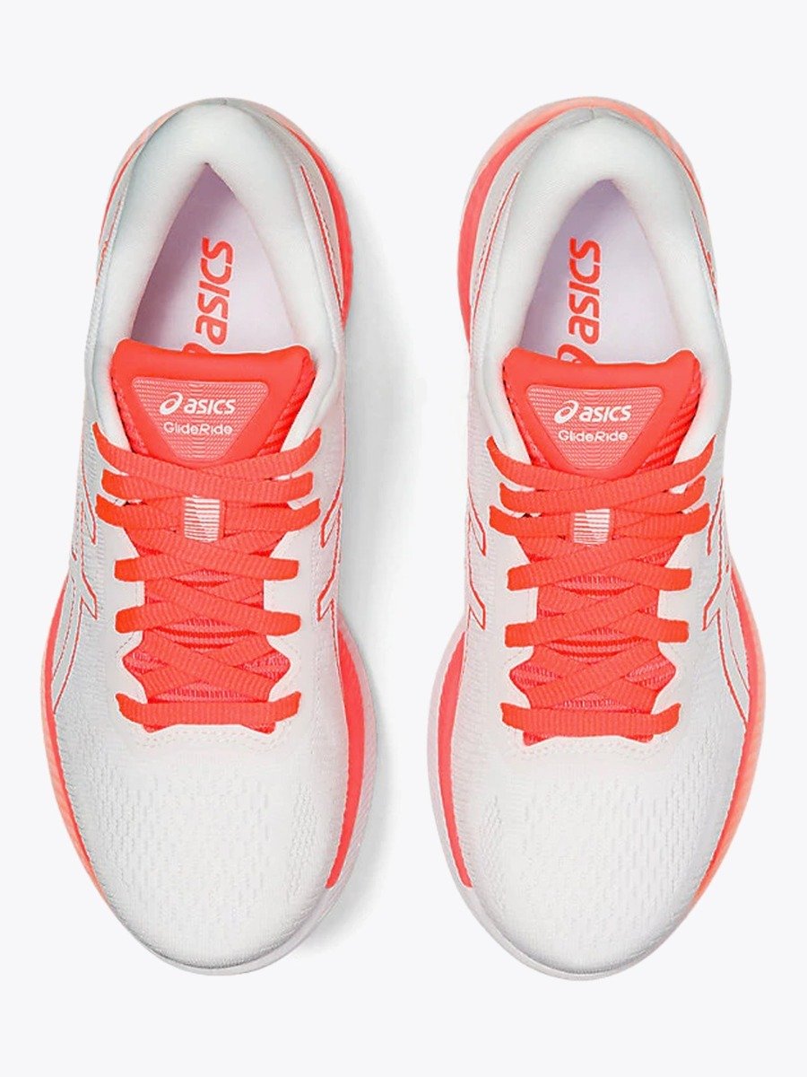 ASICS Glideride White/ Sunrise Red