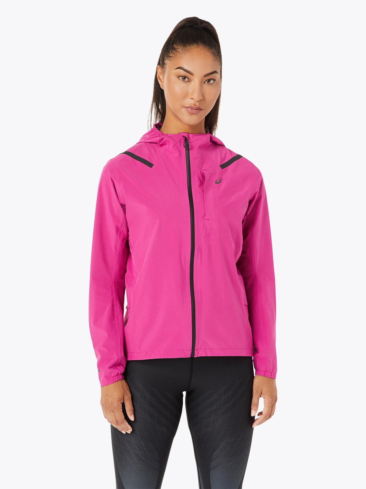 ASICS Accelerate Waterproof Jacket Fuschia Red