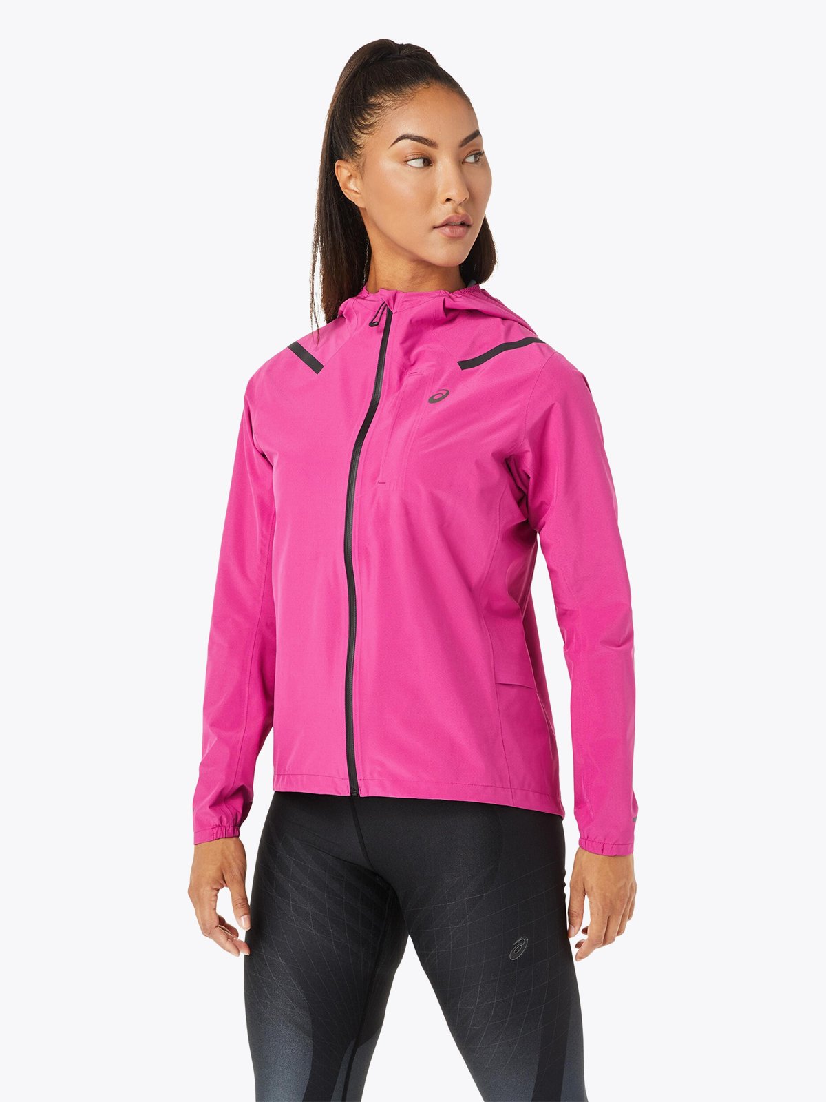 ASICS Accelerate Waterproof Jacket Fuschia Red