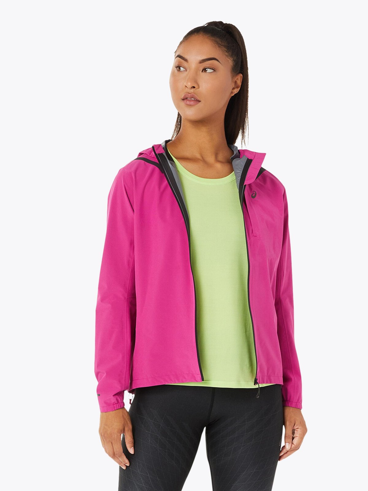 ASICS Accelerate Waterproof Jacket Fuschia Red
