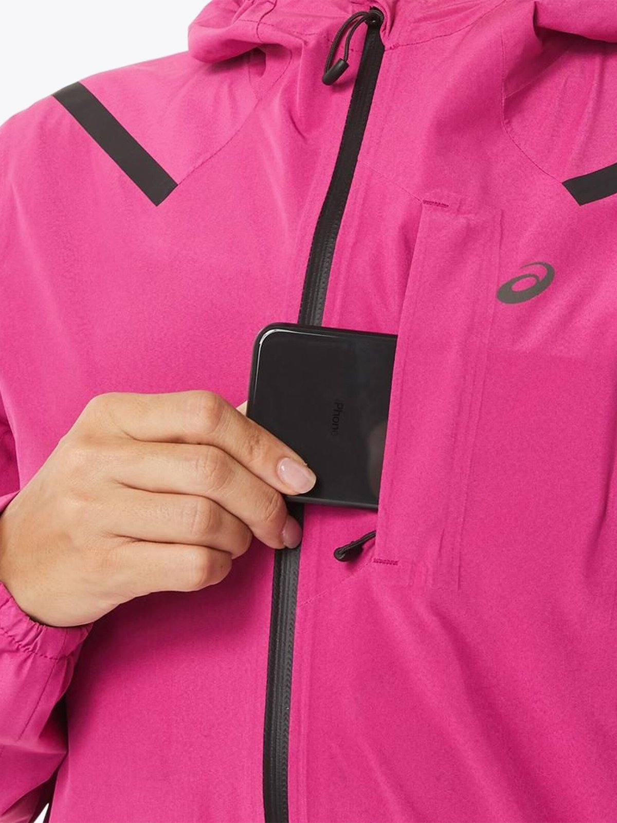 ASICS Accelerate Waterproof Jacket Fuschia Red