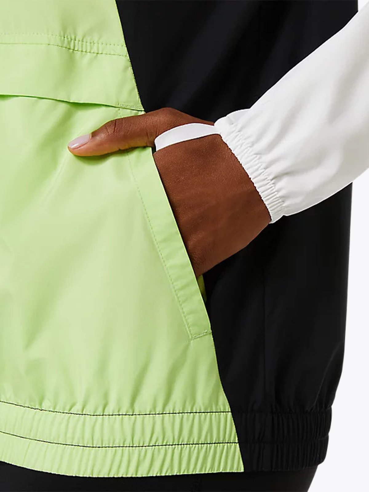 ASICS Lite-Show Jacket Brilliant White/Lime Green
