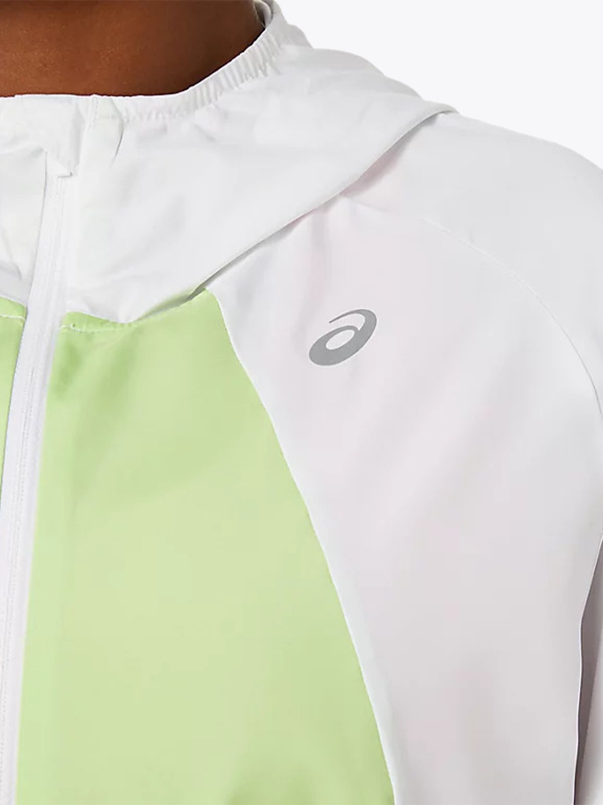 ASICS Lite-Show Jacket Brilliant White/Lime Green