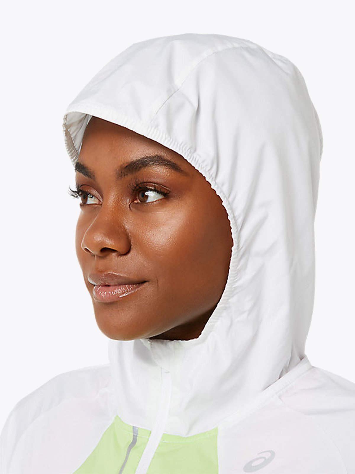 ASICS Lite-Show Jacket Brilliant White/Lime Green
