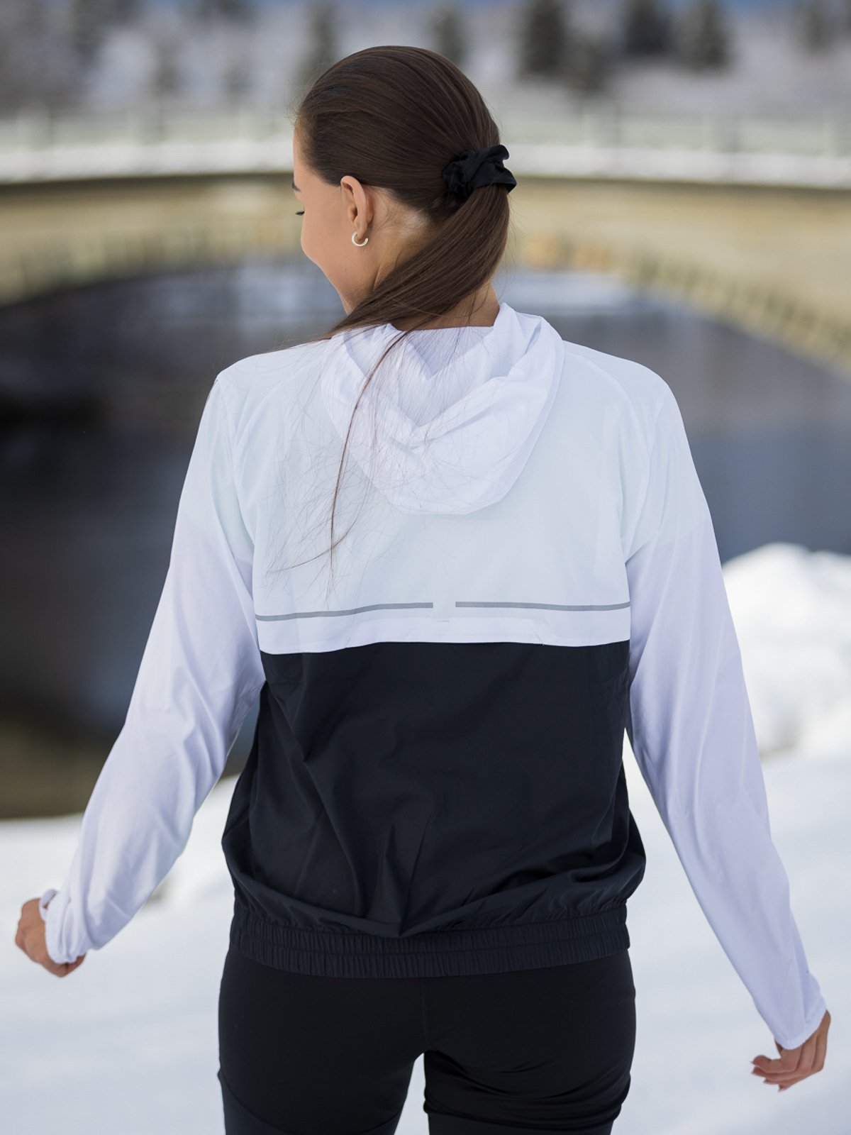 ASICS Lite-Show Jacket Brilliant White/Lime Green
