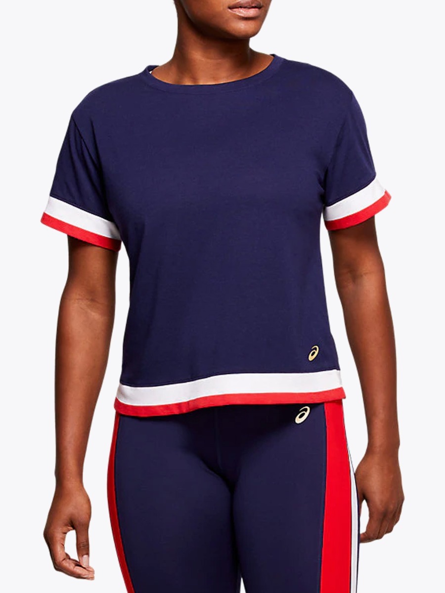 ASICS Tokyo ss train top Peacoat / Brilliant White