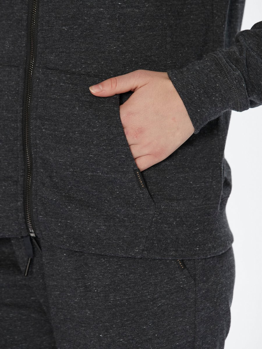 Athlecia Chestine Melange Sweat Hoody Dark Grey Melange