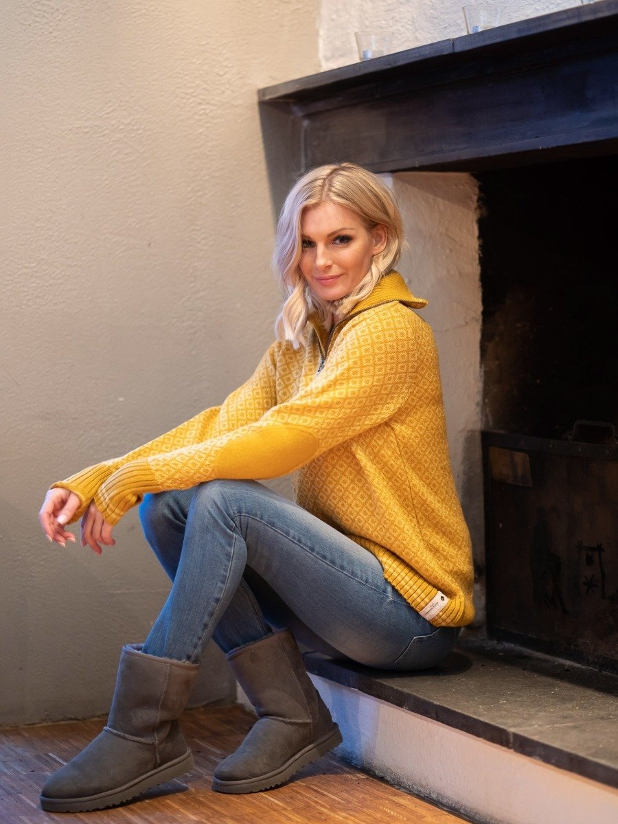 Devold Slogen Zip Neck Arrowwood