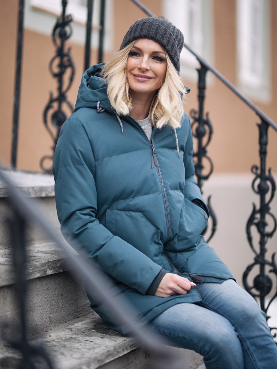 Twentyfour Mellow Vattert Parkas Blågrå