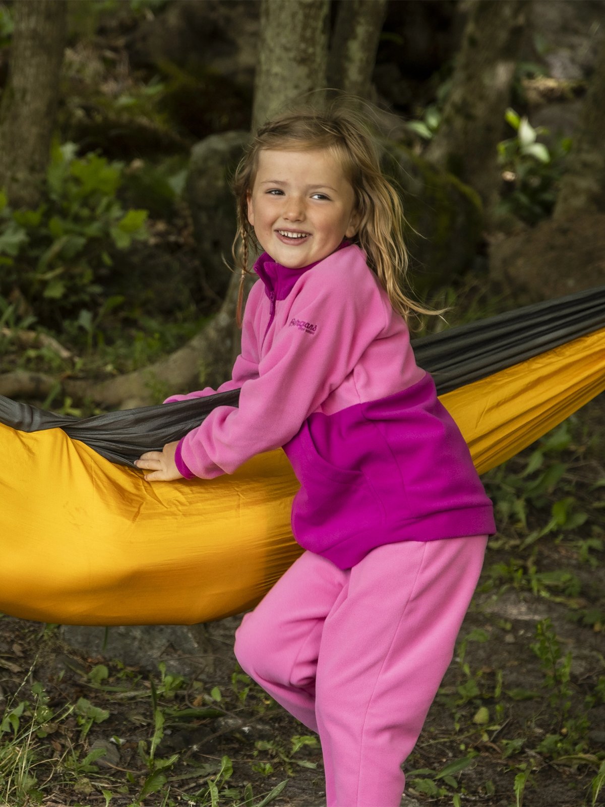Bergans Smådøl V5 LongZip Kids Set Ibis Rose / Fandango Purple