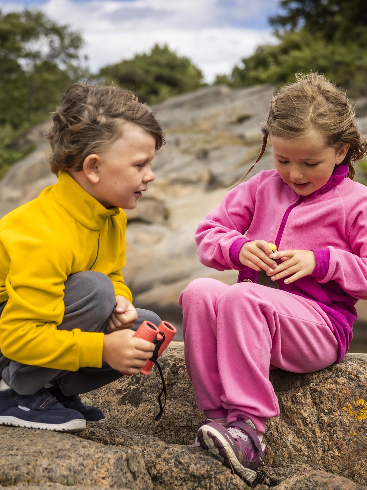 Bergans Smådøl V5 LongZip Kids Set Ibis Rose / Fandango Purple