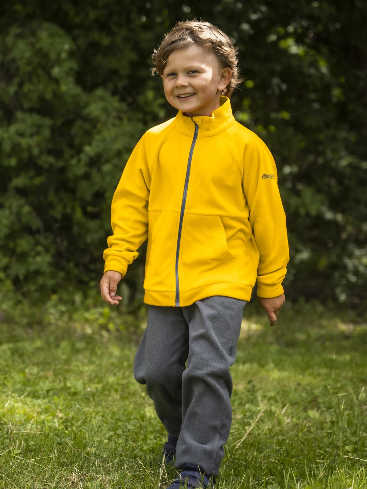Bergans Smådøl V5 LongZip Kids Set Light Golden Yellow / Solid Dark Grey