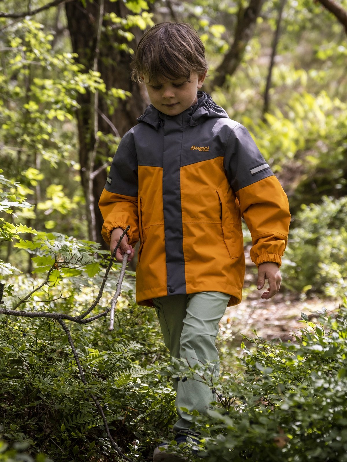 Bergans Lilletind Kids Jacket Cloudberry Yellow / Solid Dark Grey