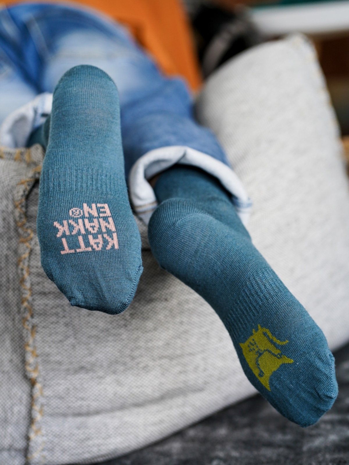 Kattnakken Ullsokk 3-pakk med mønster Barn Fjell