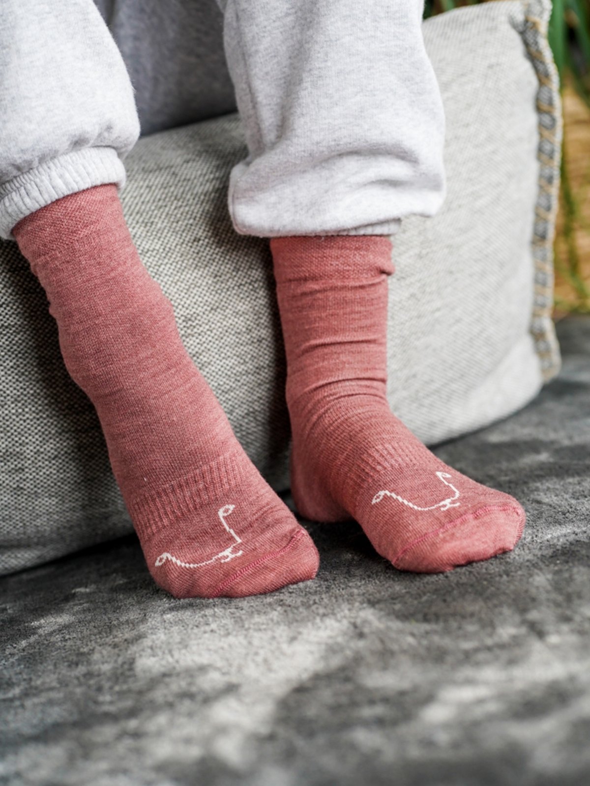 Kattnakken Ullsokk 3-pakk med mønster Barn Kjærleik