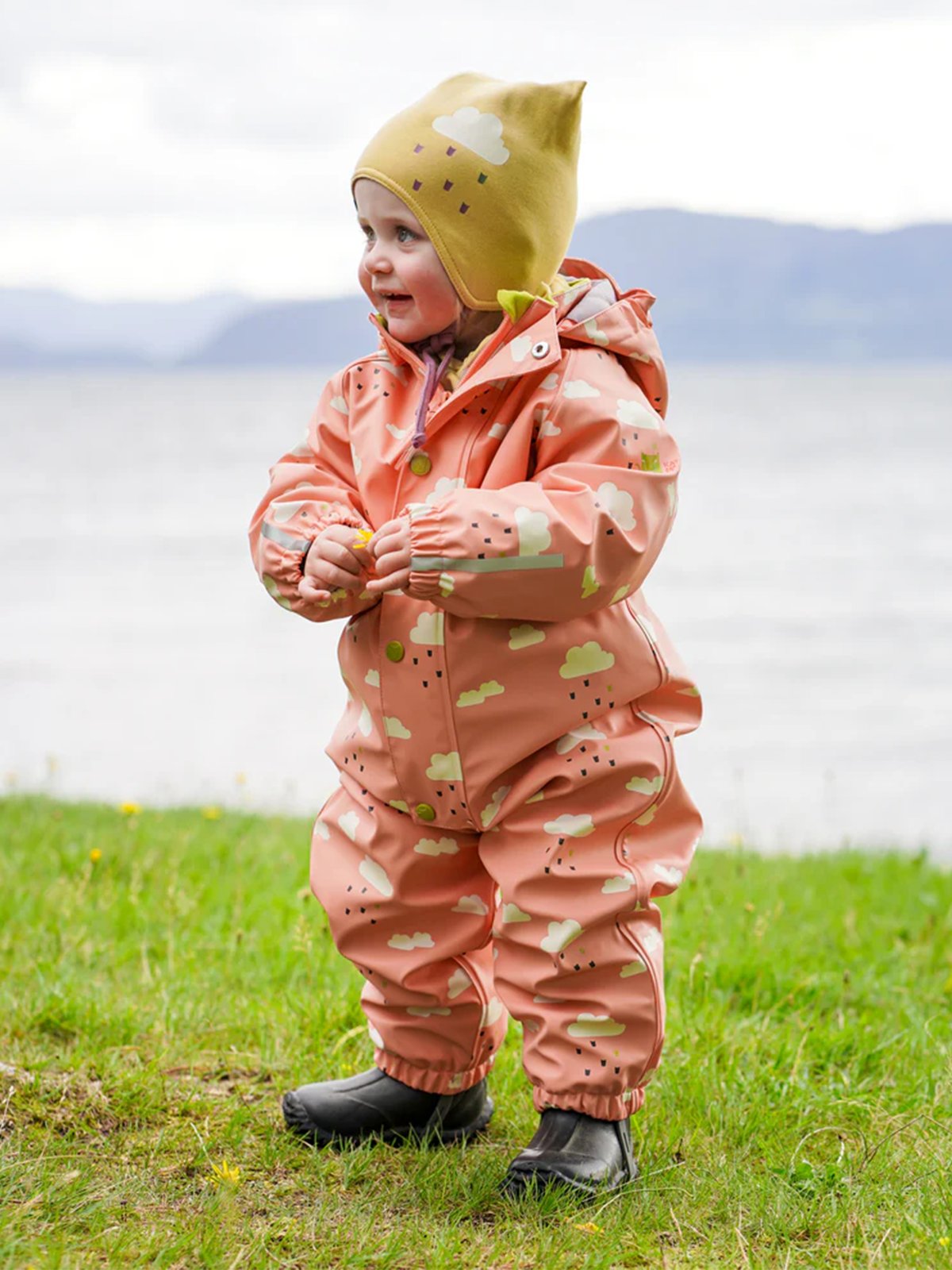 Kattnakken Regndress Baby Vêret Dahlia