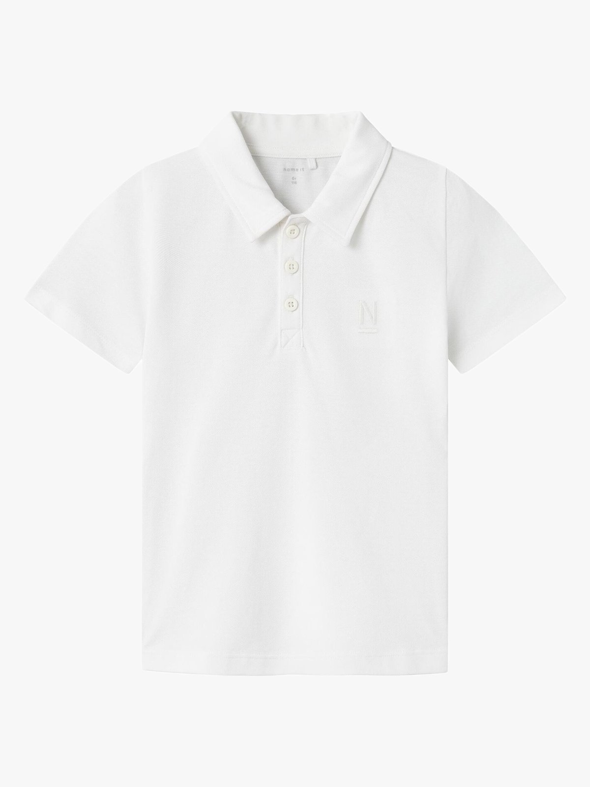 Name It Fvalde Short Sleeve Polo Top Bright White