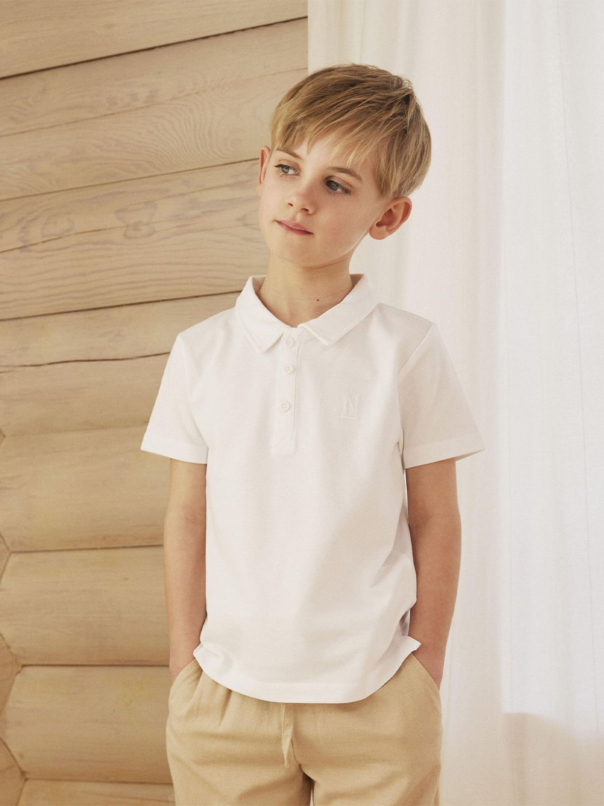 Name It Fvalde Short Sleeve Polo Top Bright White