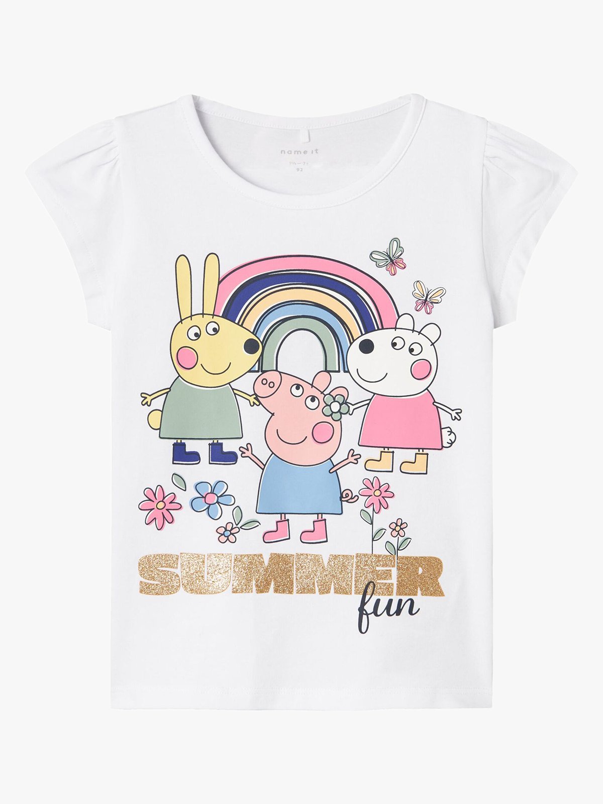Name It Arbina Peppapig Short Sleeve Top Cplg Bright White