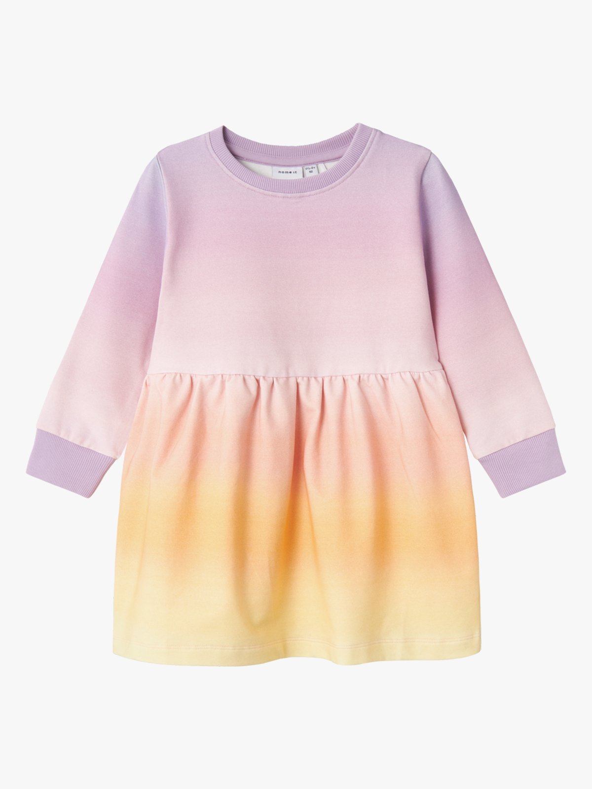 Name It Dirainbow Long Sleeve Sweat Dress Festival Bloom