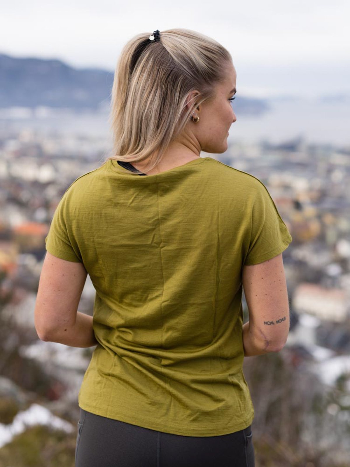 Bergans Urban Wool Tee Olive Green