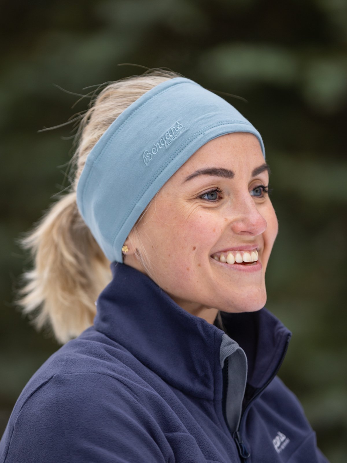 Bergans Cotton Headband Smoke Blue