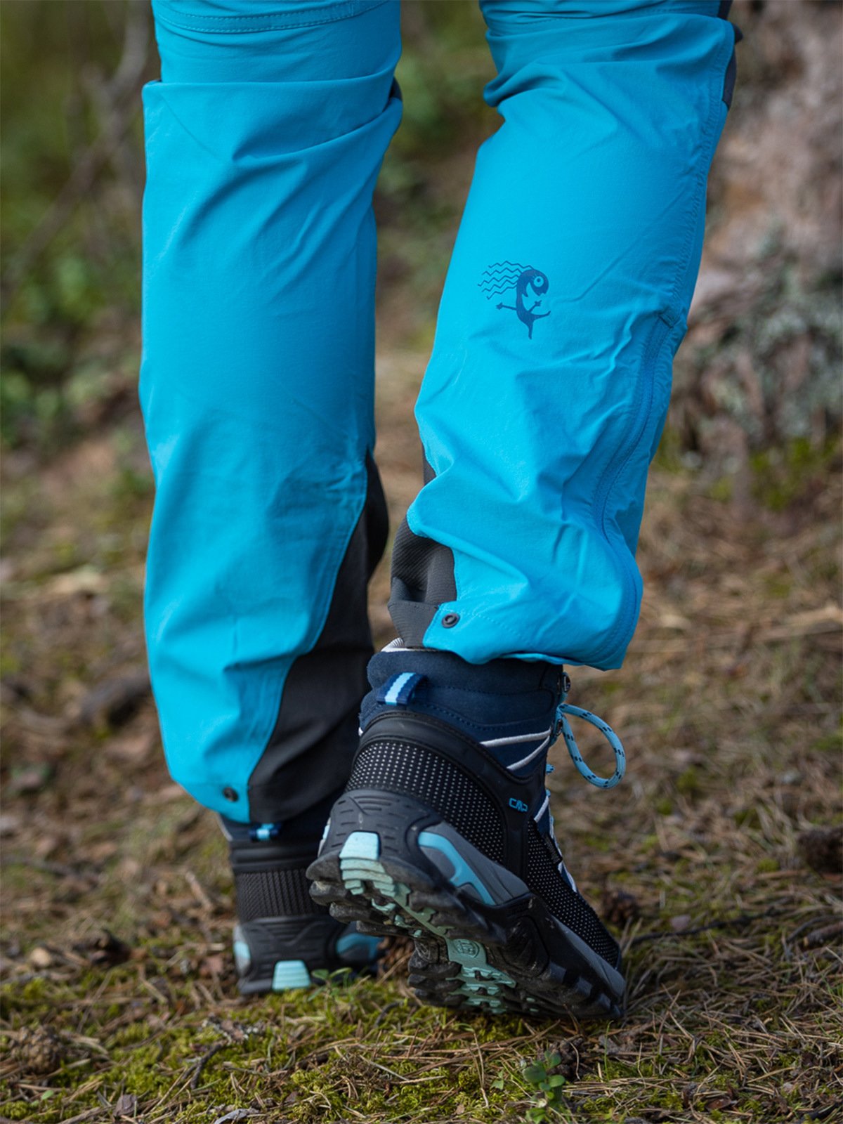 Bergans Cecilie Mountain Softshell Pants Clear Ice Blue / Solid Dark Grey