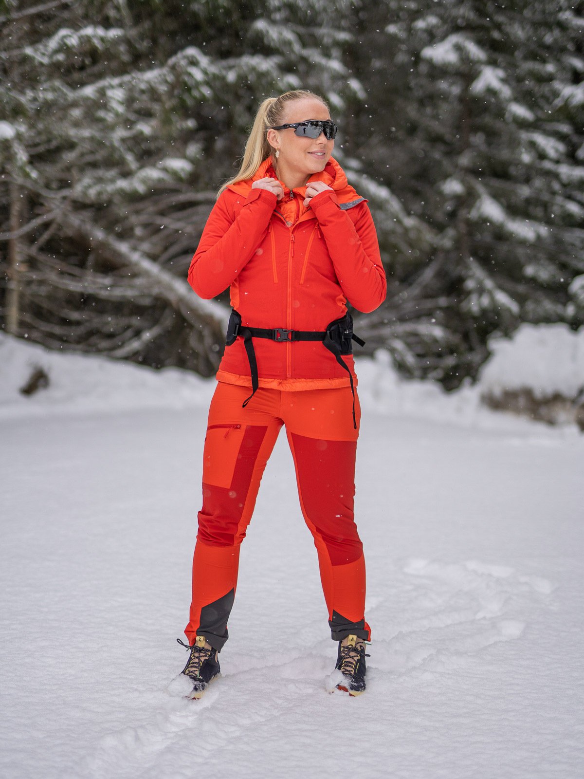 Bergans Cecilie Mountain Softshell Pants Energy Red / Red Leaf