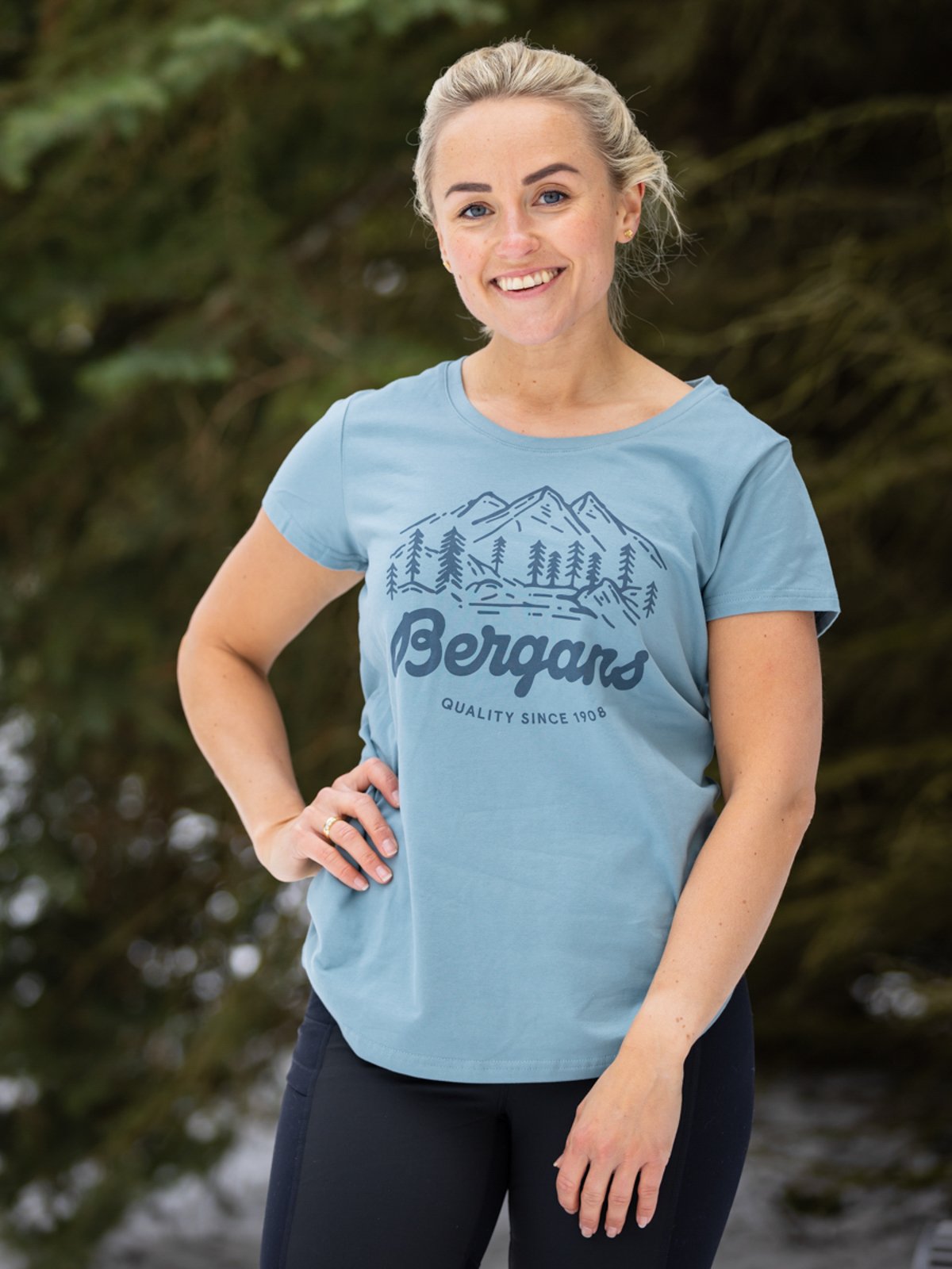 Bergans Classic V2 Tee Smoke Blue