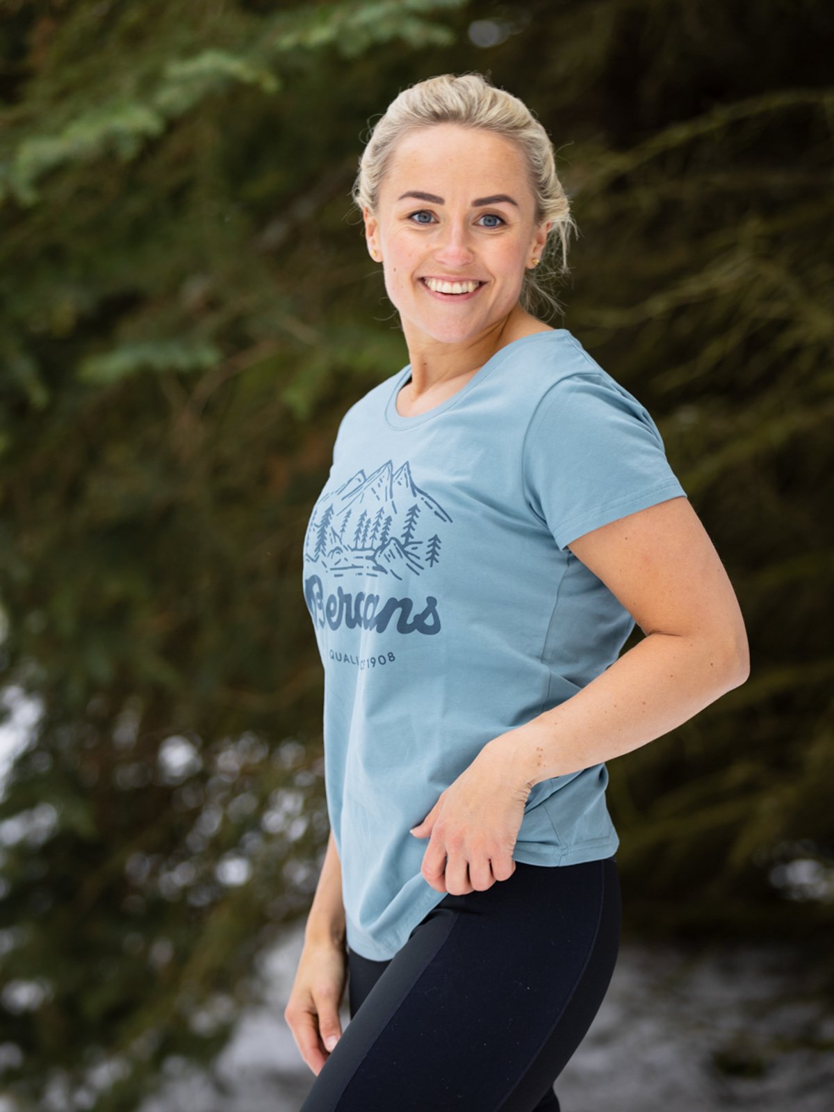Bergans Classic V2 Tee Smoke Blue