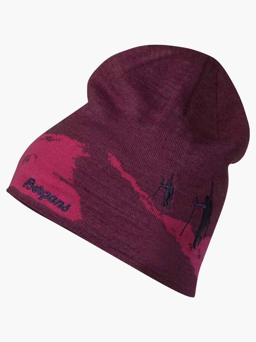 Bergans Ski Beanie Beet Red / Raspberry / Purple Velvet