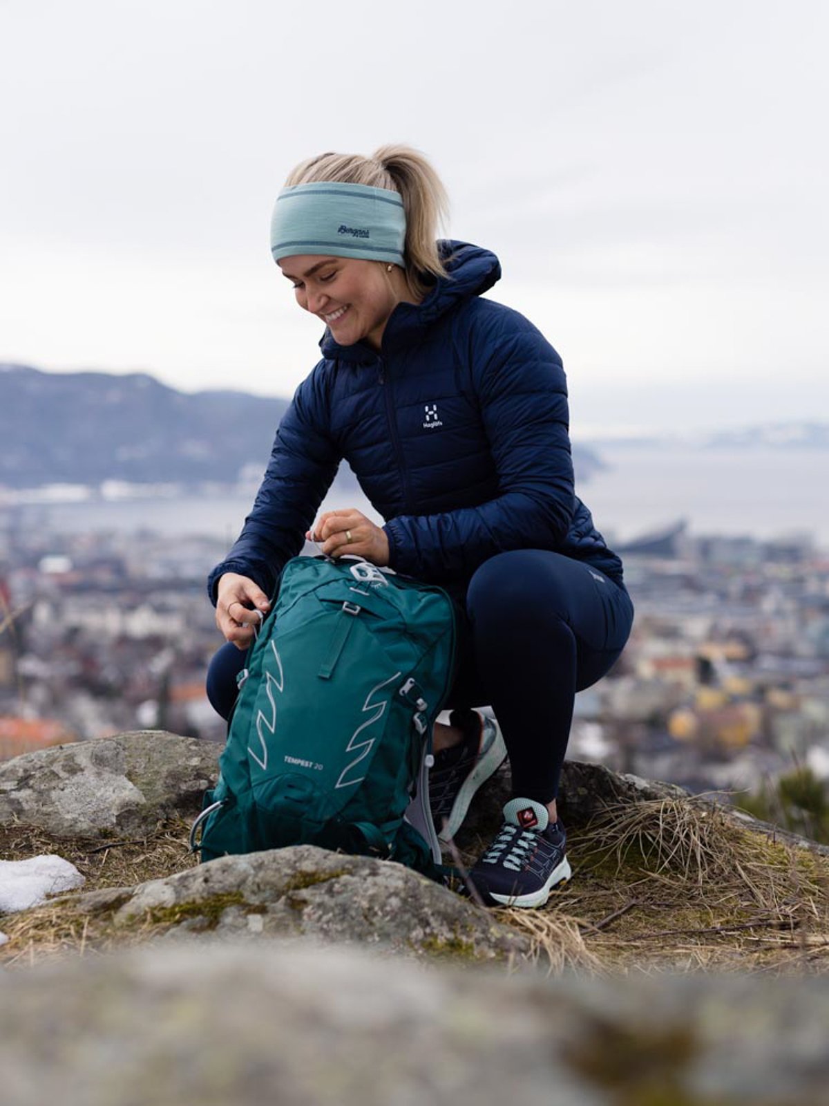 Bergans Wool Headband Misty Forest