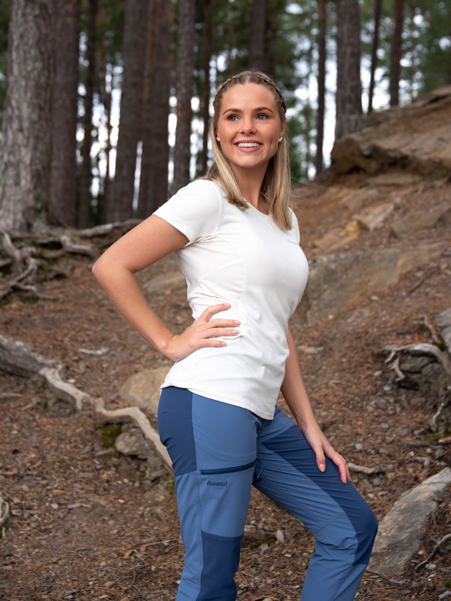 Bergans Fløyen W Tee White/aluminium