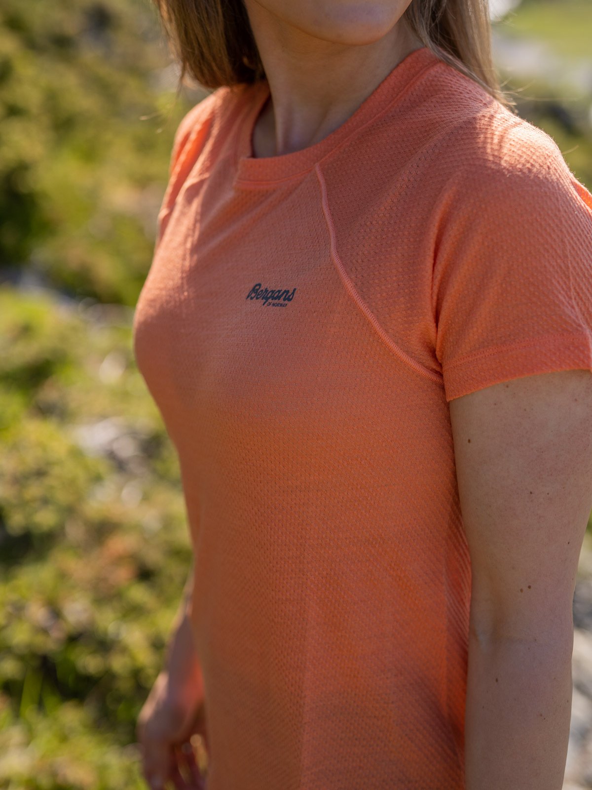 Bergans Fløyen Wool Tee Cantaloupe
