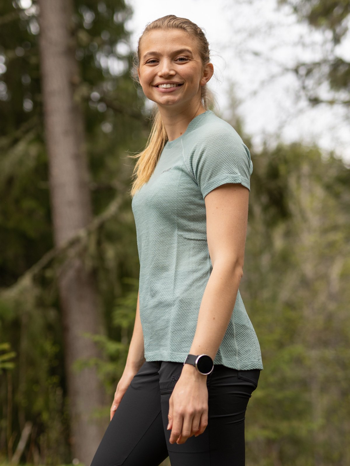 Bergans Fløyen Wool Tee Misty Forest