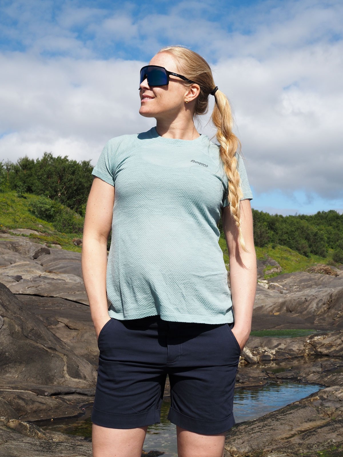 Bergans Fløyen Wool Tee Misty Forest