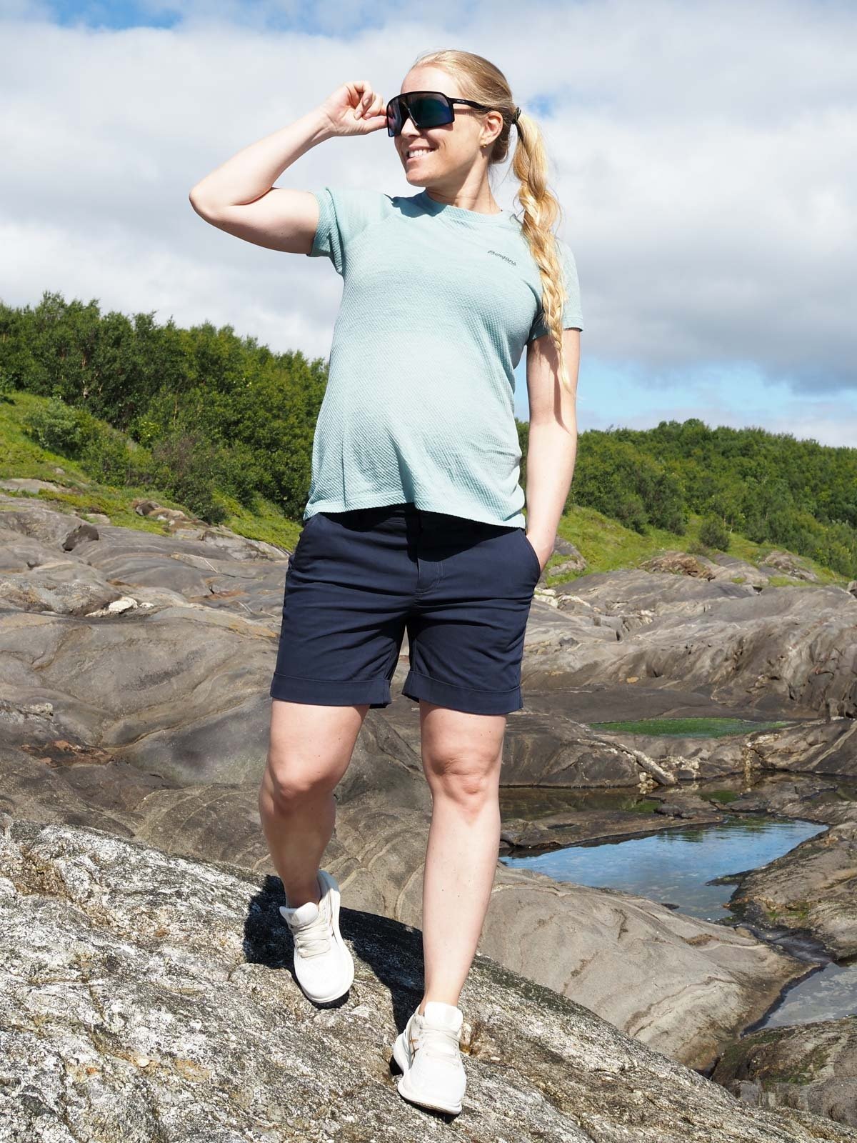 Bergans Fløyen Wool Tee Misty Forest
