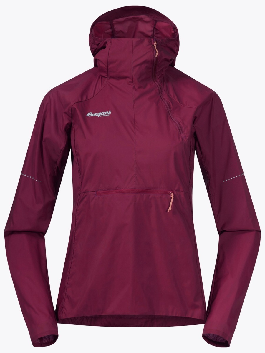 Bergans Fløyen W Anorak Beet Red / Peach Pink