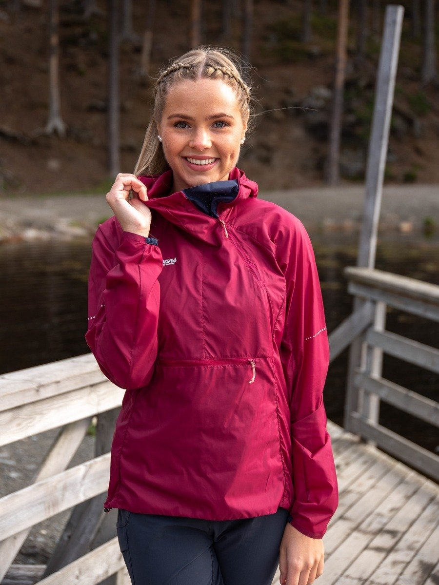 Bergans Fløyen W Anorak Beet Red / Peach Pink