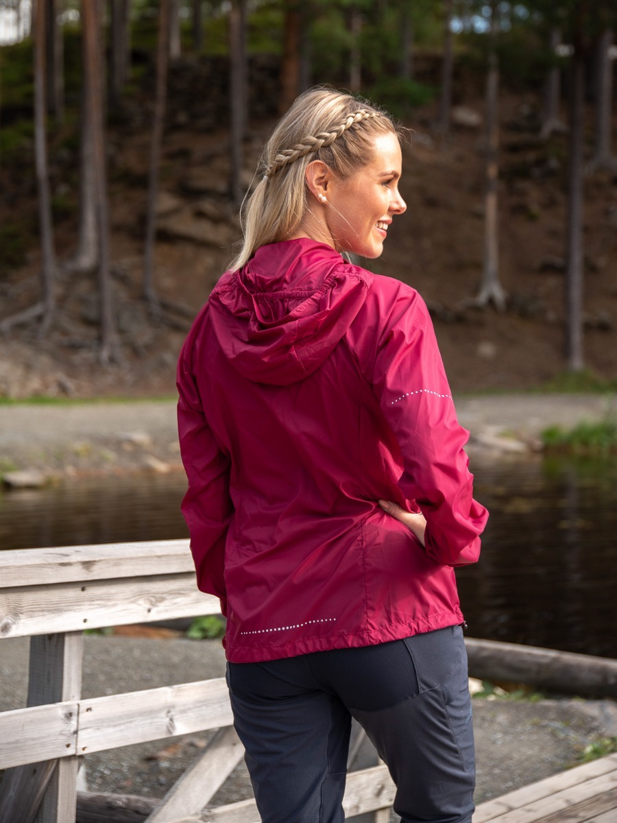 Bergans Fløyen W Anorak Beet Red / Peach Pink