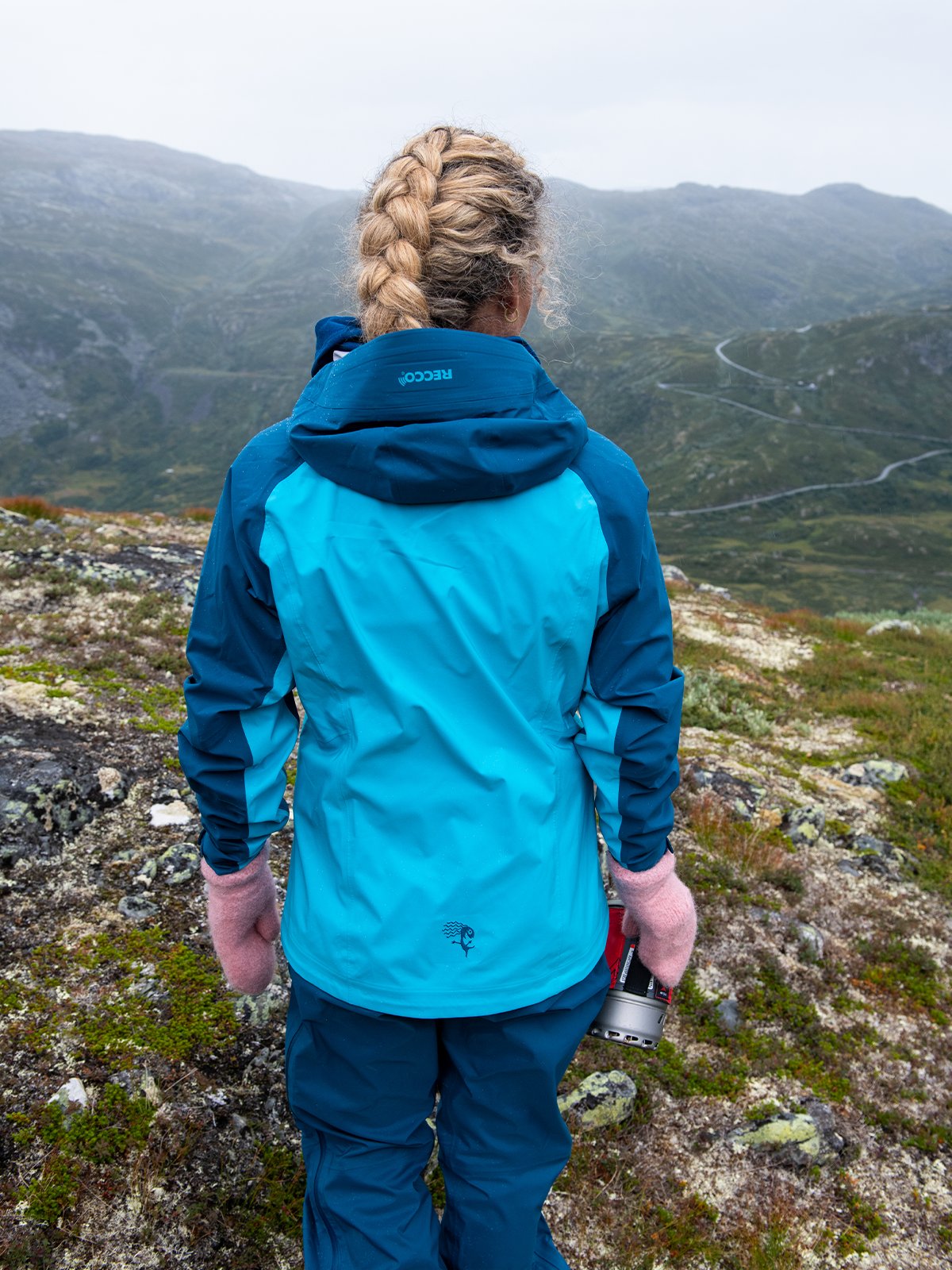 Bergans Cecilie 3L Jacket Clear Ice Blue / Deep Sea Blue