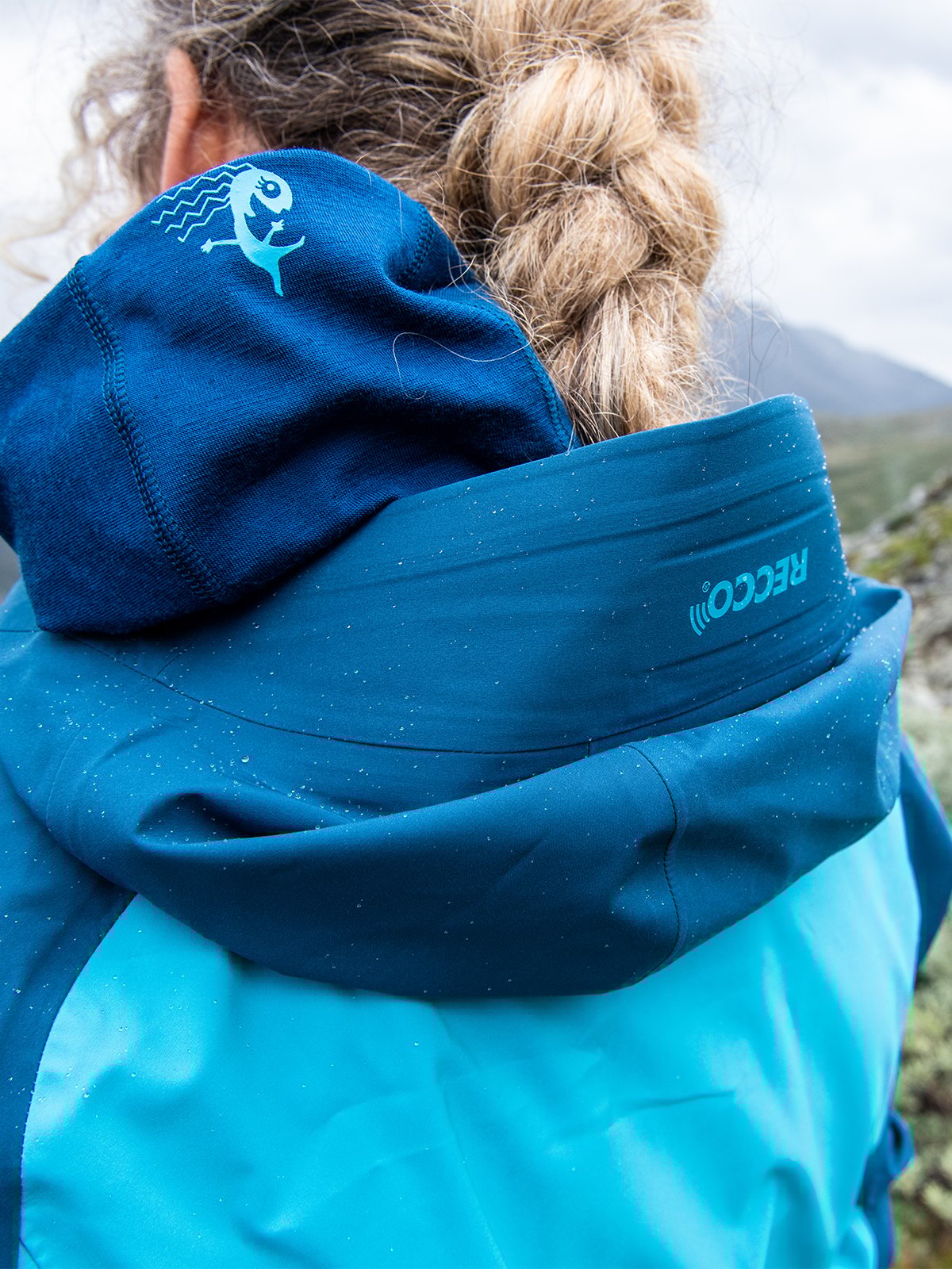 Bergans Cecilie 3L Jacket Clear Ice Blue / Deep Sea Blue