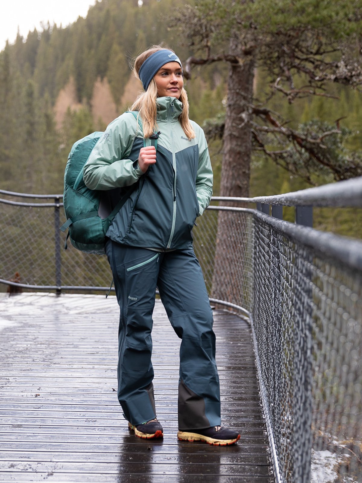 Bergans Cecilie 3L Pant Orion Blue / Misty Forest