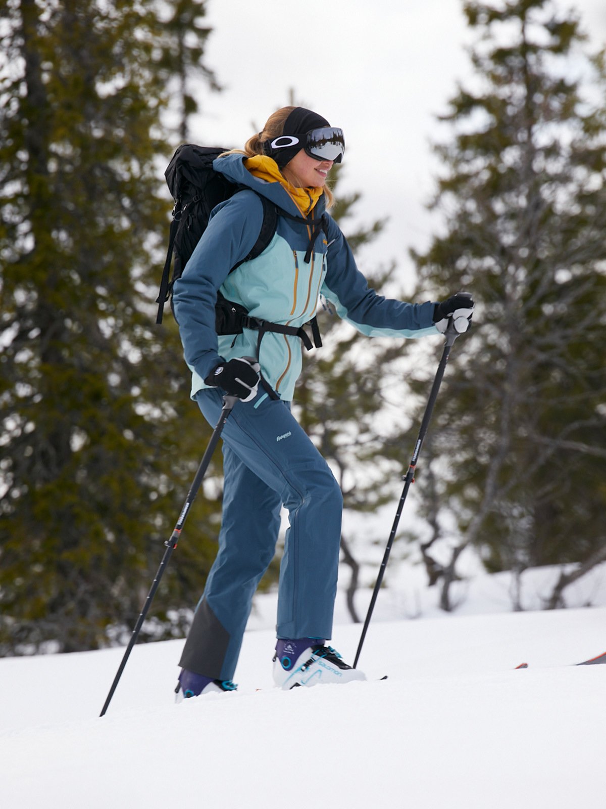 Bergans Cecilie 3L Pant Orion Blue / Misty Forest